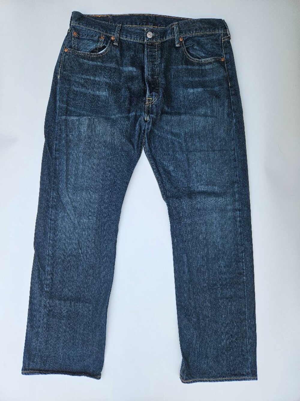 Levi's 501 Original Fit Button Fly Jeans Men's 36x30 Dark Wash Straight Leg